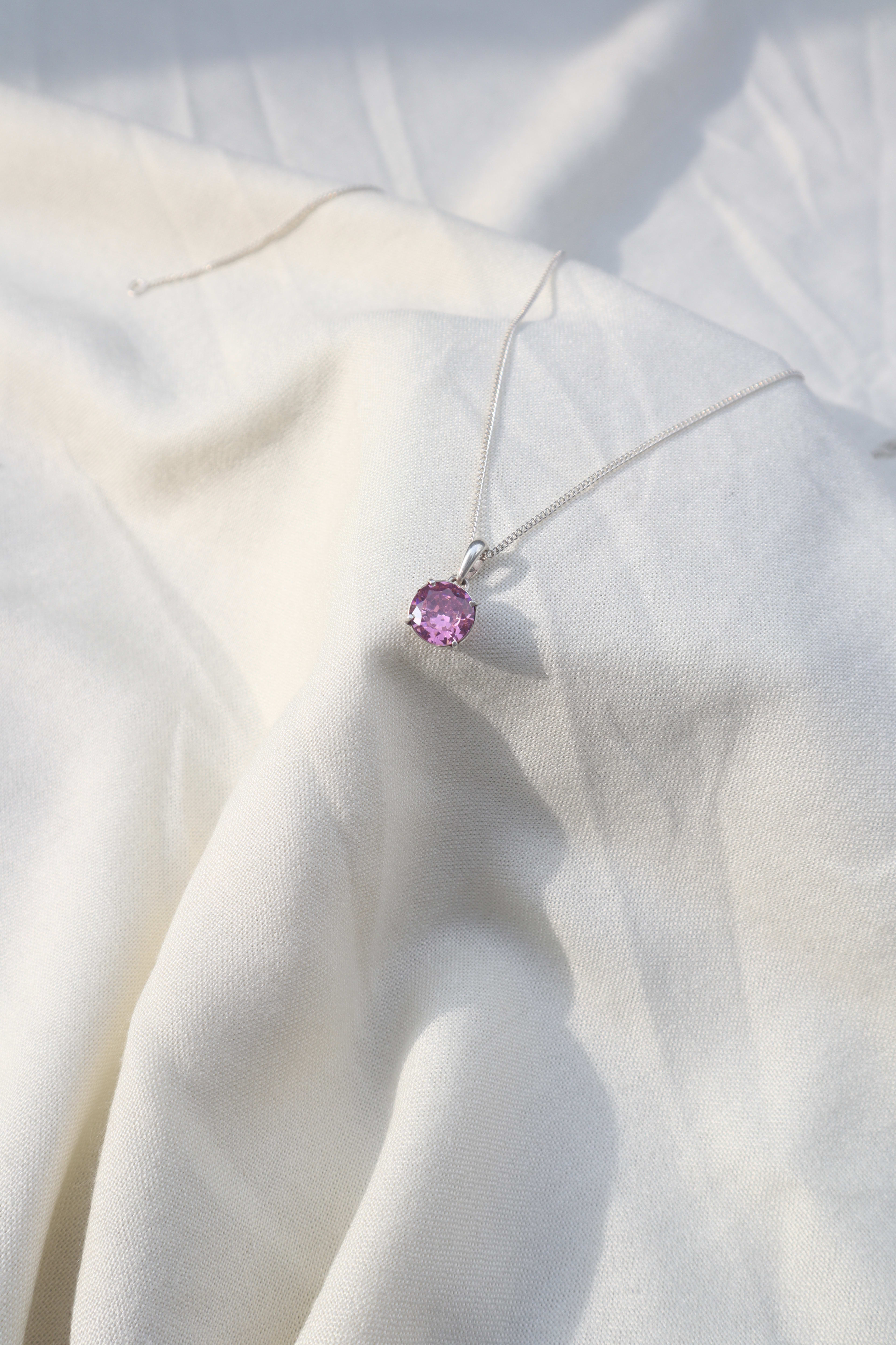 Silver Classic stone necklace