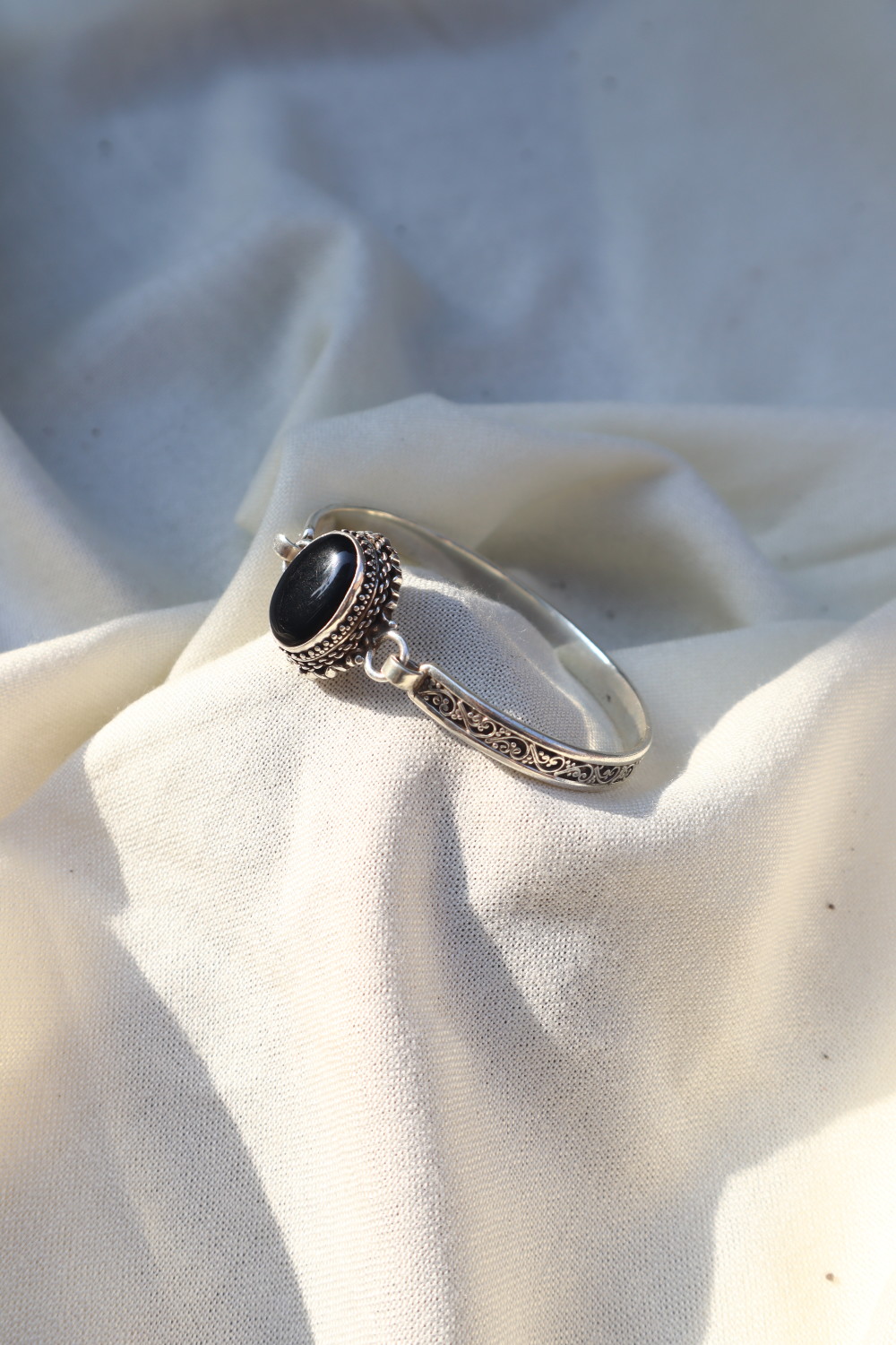 Silver Black Onyx bracelet