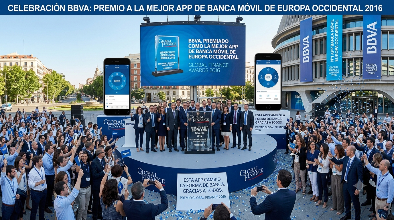 Premio a mejor app de banca para BBVA en 2016