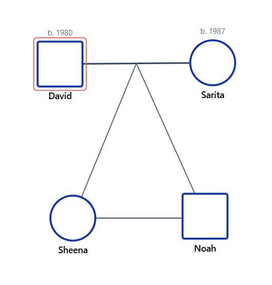 Identical Twins Genogram Notation