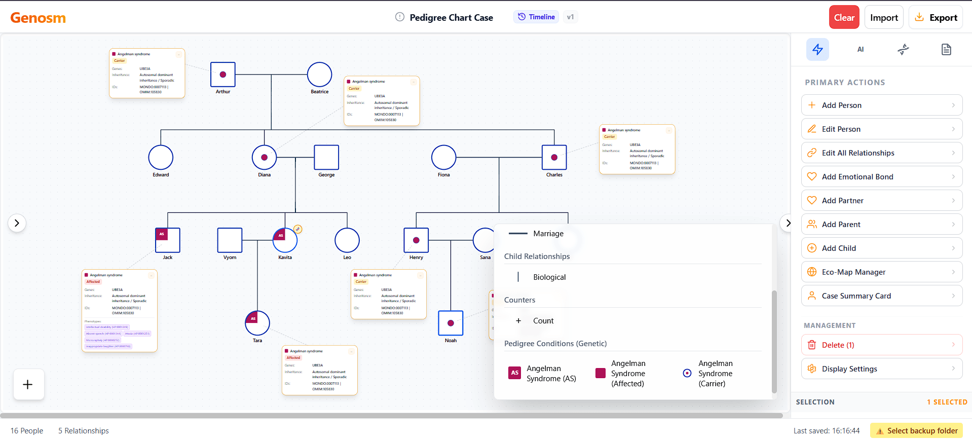genosm pedigree analysis
