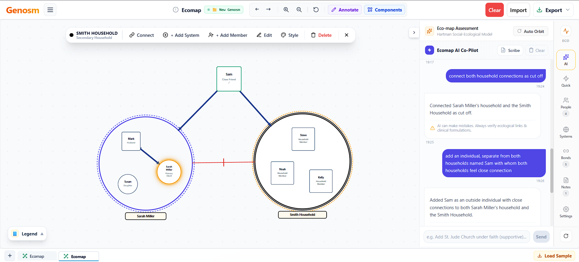 Ecological Ecomaps & Social Support Networks Screenshot