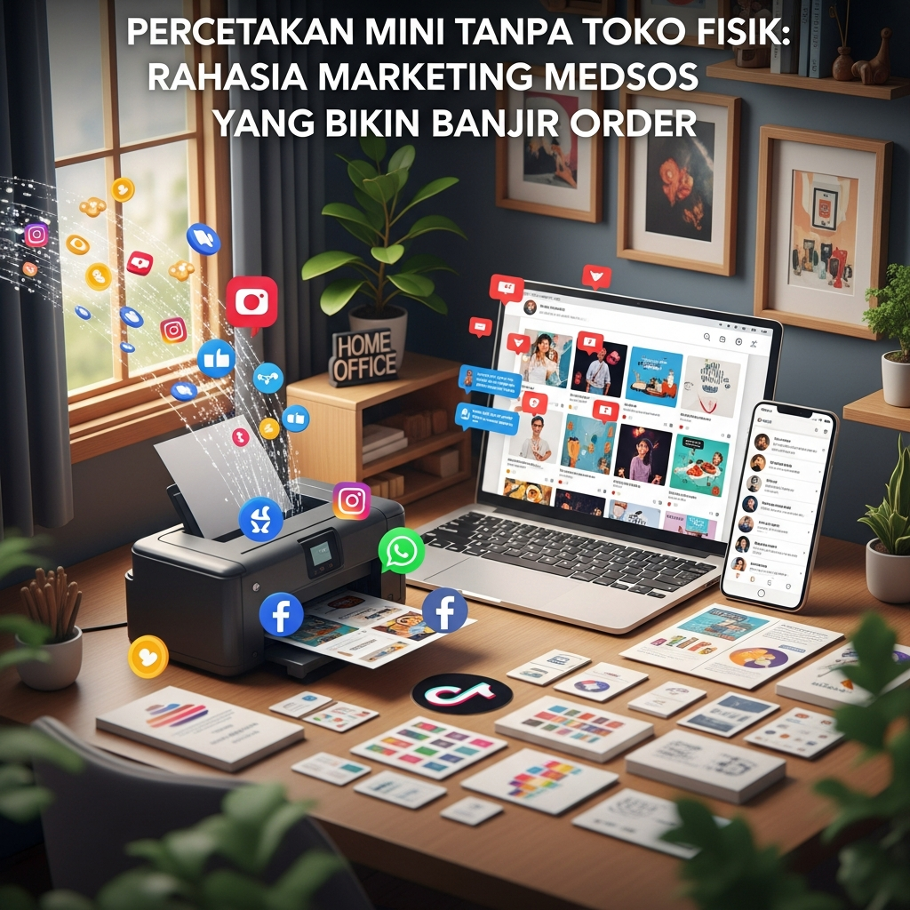 Percetakan Mini Tanpa Toko Fisik: Rahasia Marketing Medsos yang Bikin Banjir Order