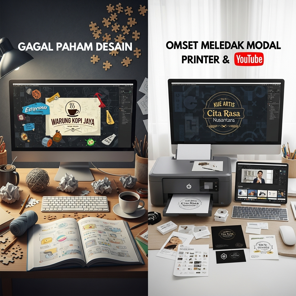 Gagal Paham Desain? Ikuti Jejak Pebisnis Rumahan Ini, Omset Meledak Modal Printer & YouTube!