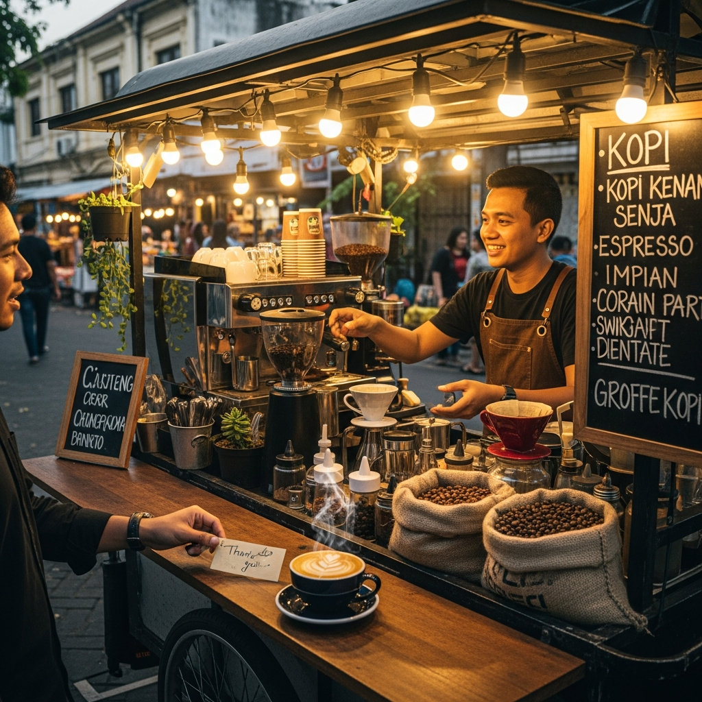 Dari Gerobak ke Hati Pelanggan: Rahasia Kopi Pinggir Jalan Beda Rasa yang Bikin Ketagihan (Tanpa Modal Besar!)