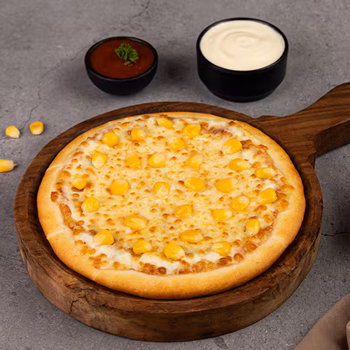 Golden corn pizza