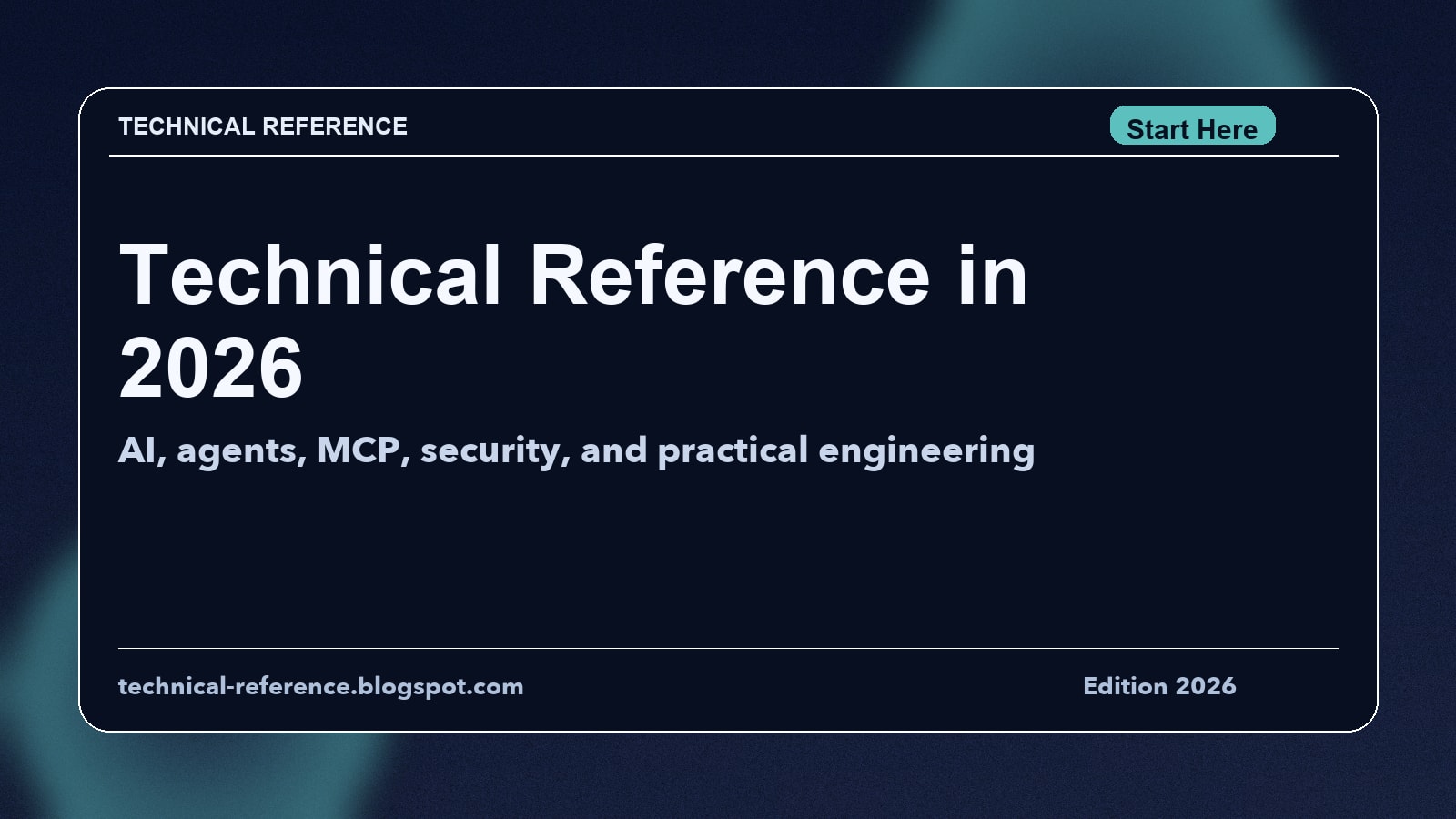 Technical Reference 2026 cover