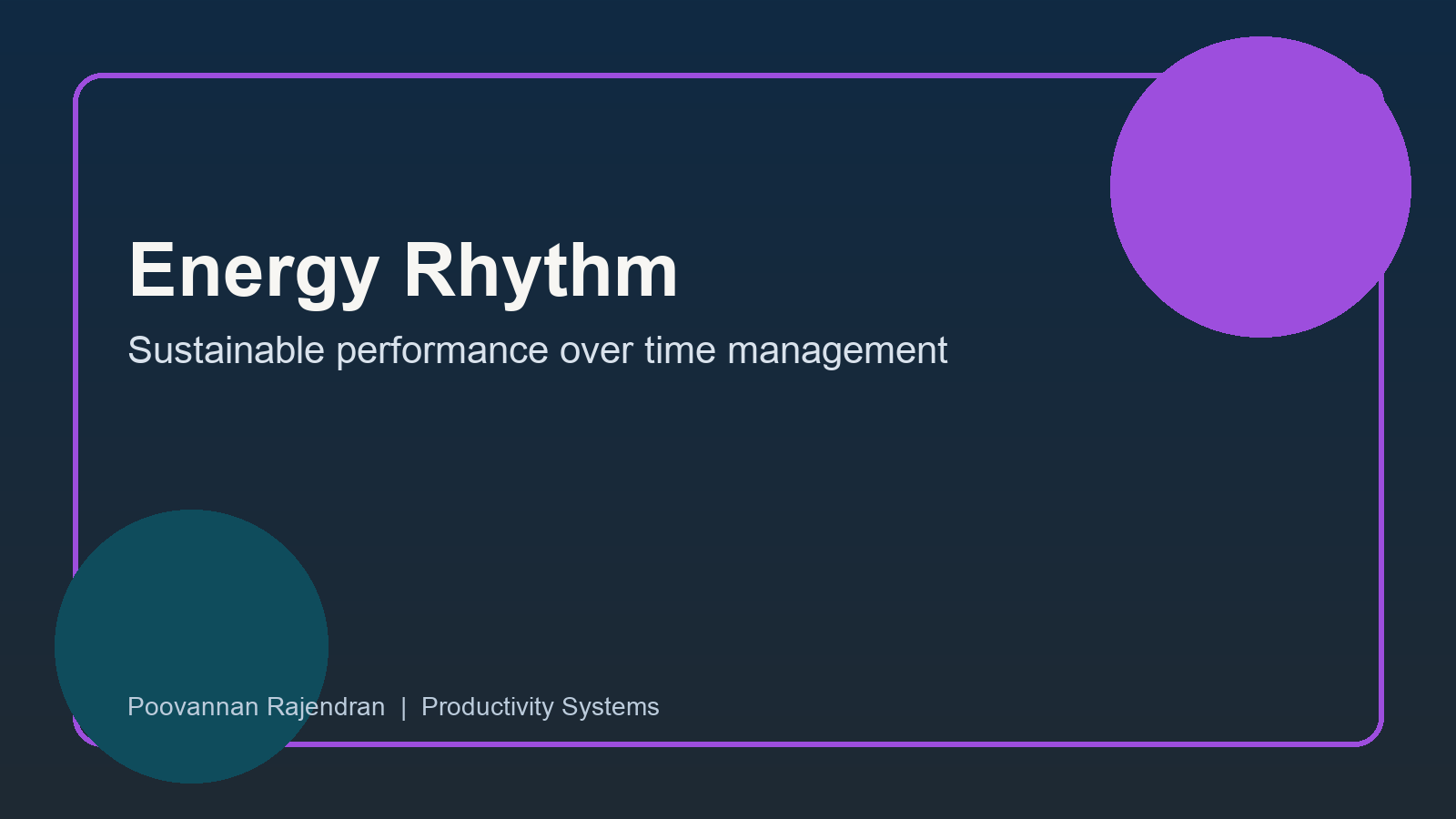Energy rhythm cover