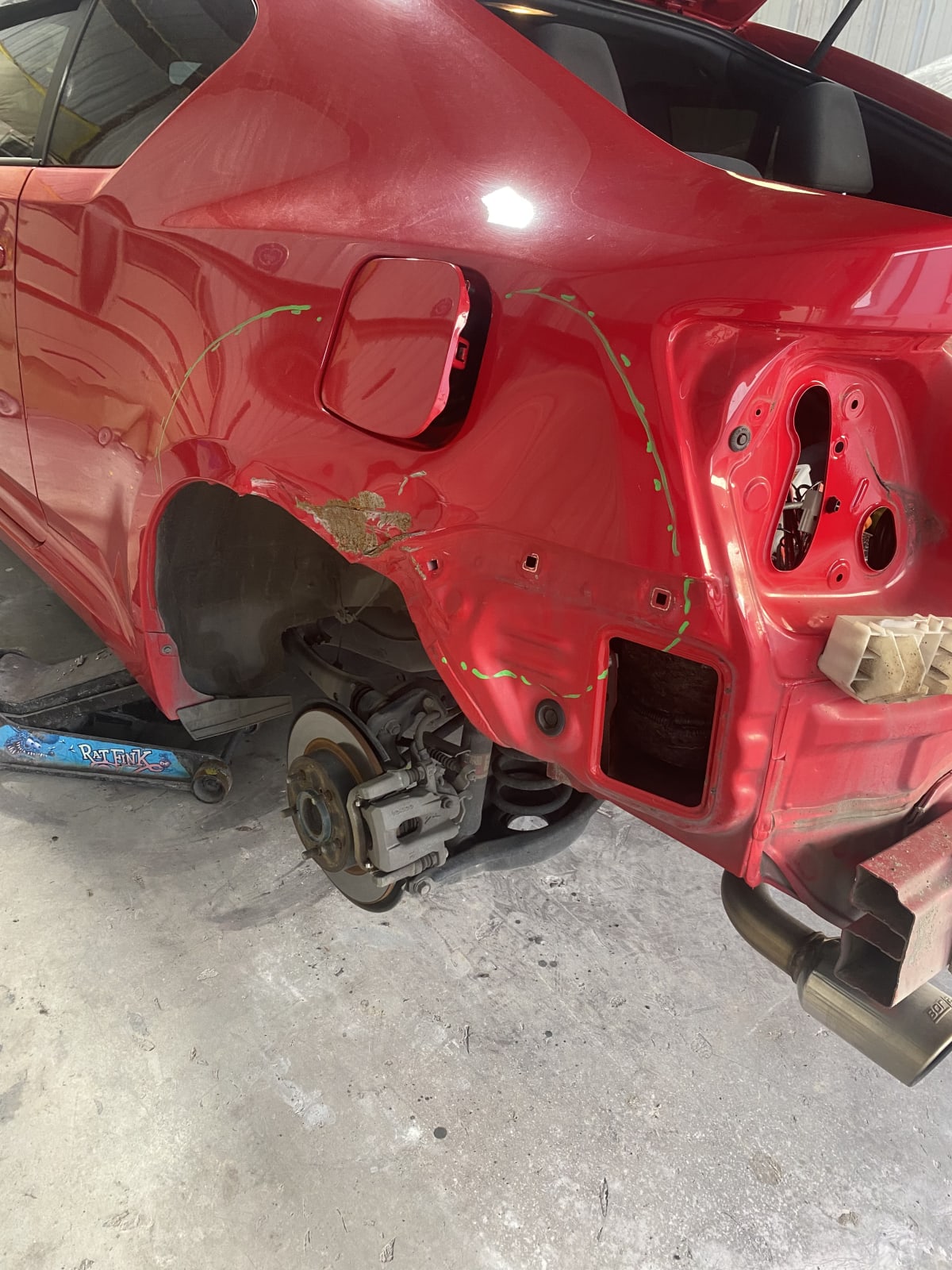 Scion before auto body repair – Cam Collision New Braunfels TX