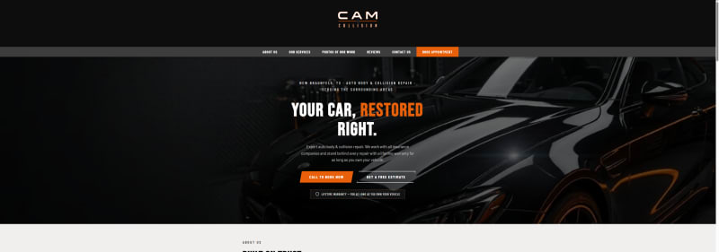 Cam Collision website screenshot