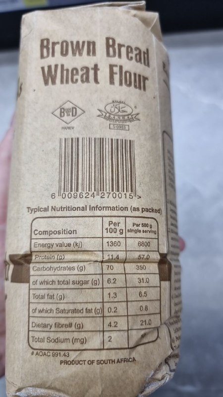 Brown Bread Wheat Flour