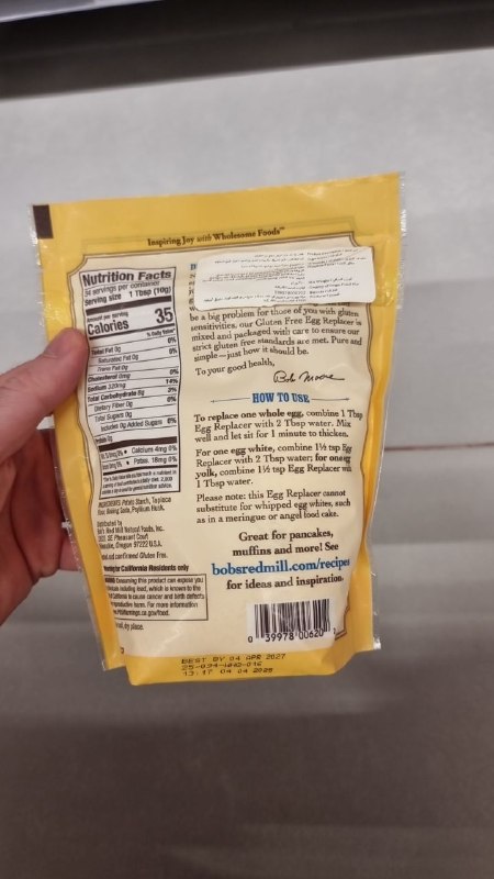 Gluten Free Egg Replacer