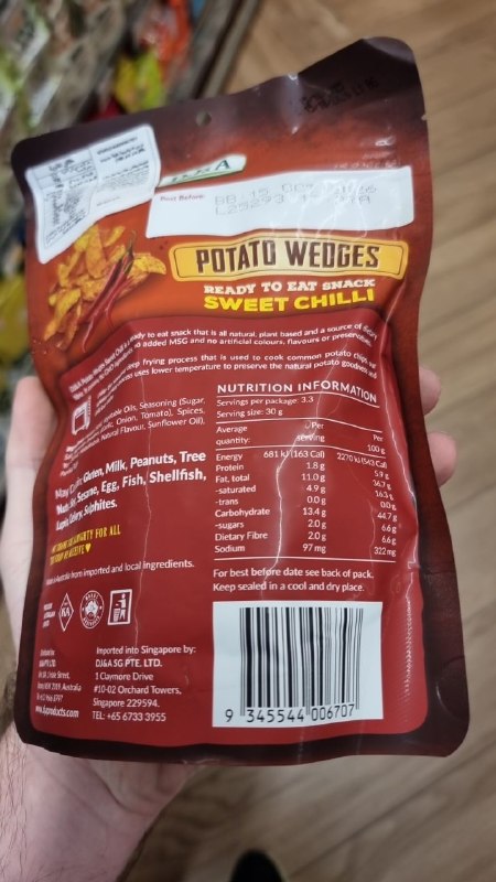 Potato Wedges Sweet Chilli