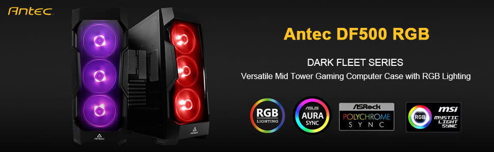 Antec DF500 RGB Dark Fleet Series Gaming Mid-Tower Casing 1