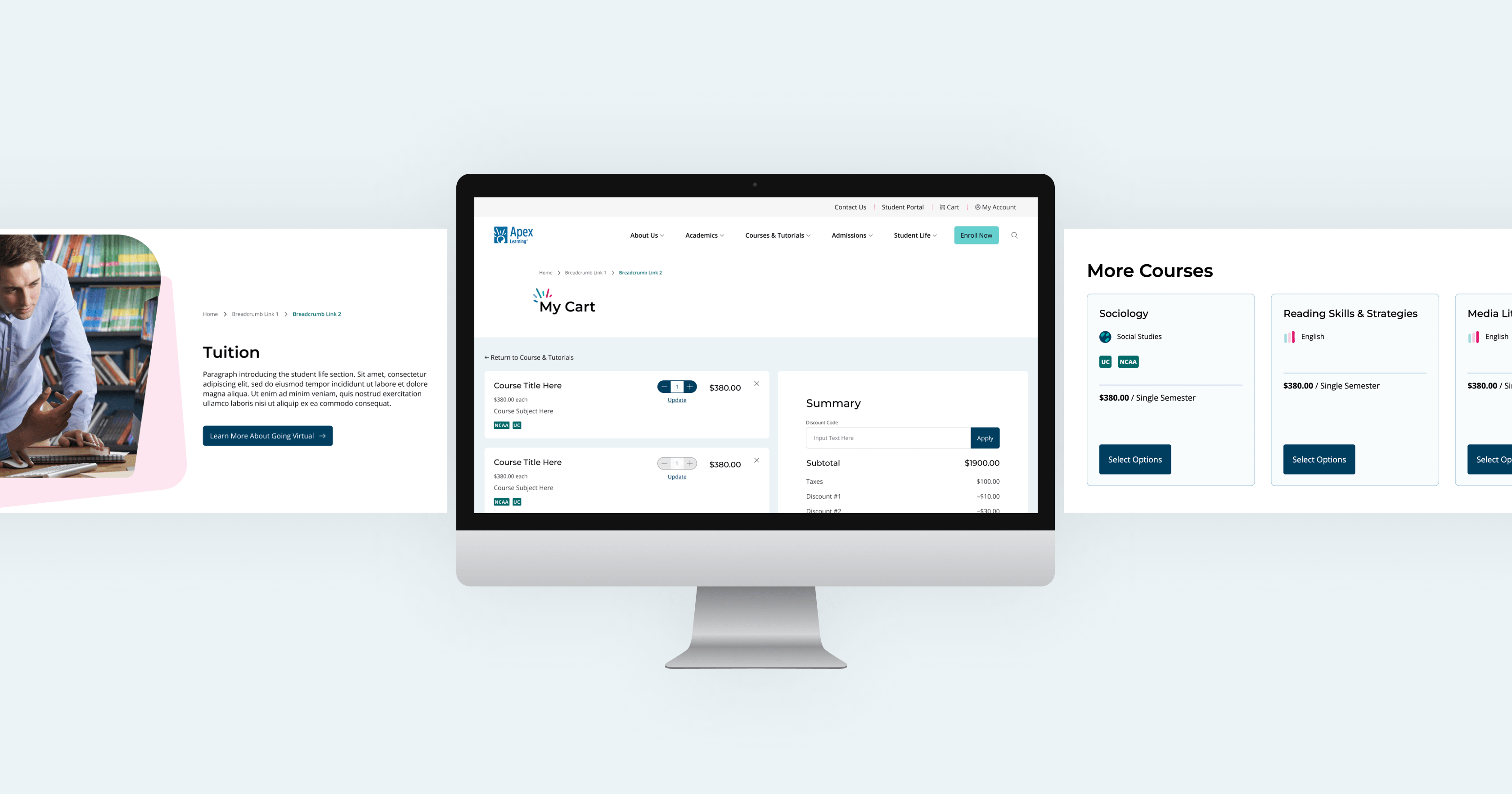 ALVS desktop mockup checkout banner Hero