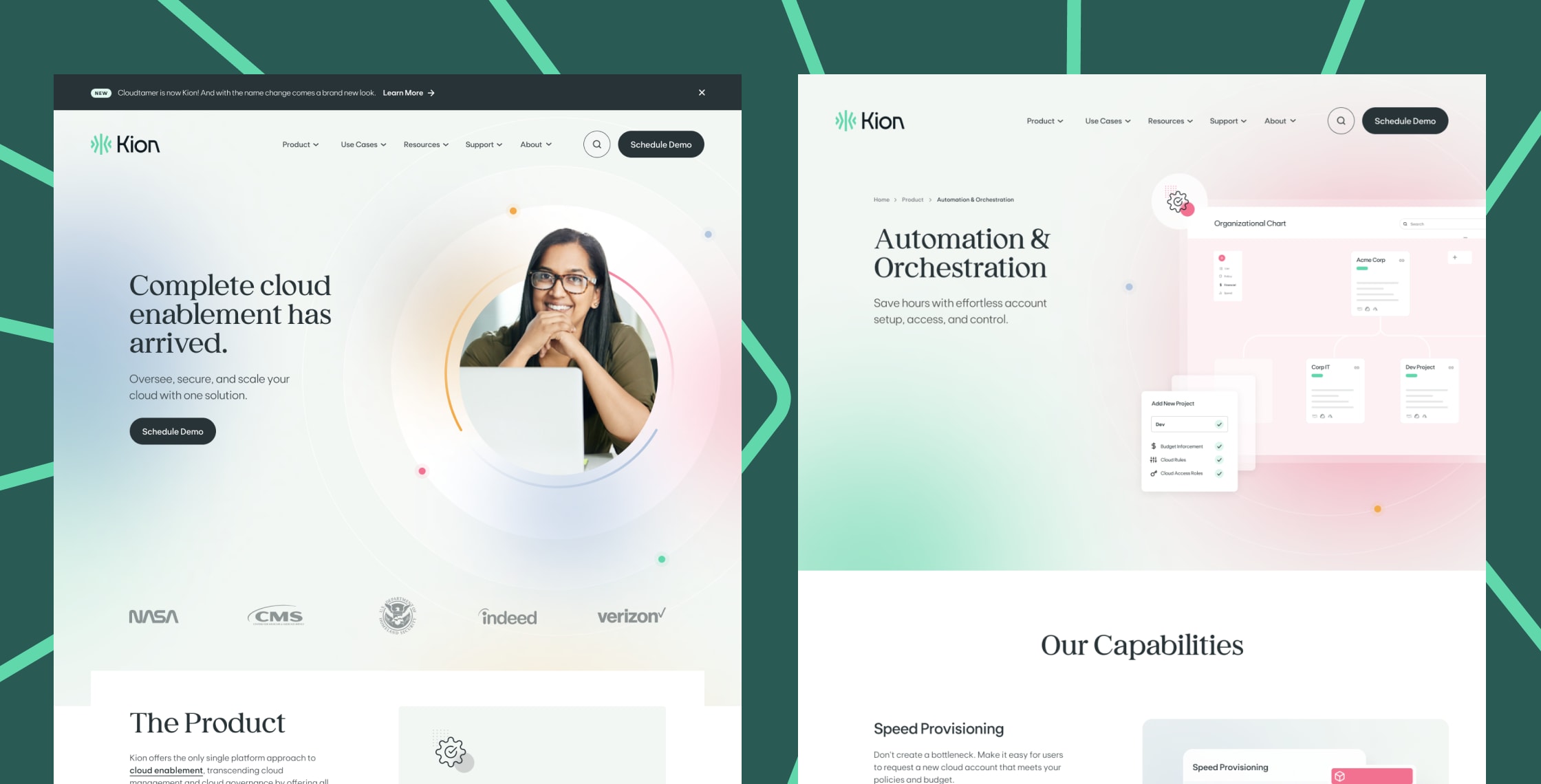 Kion dual page spread Hero