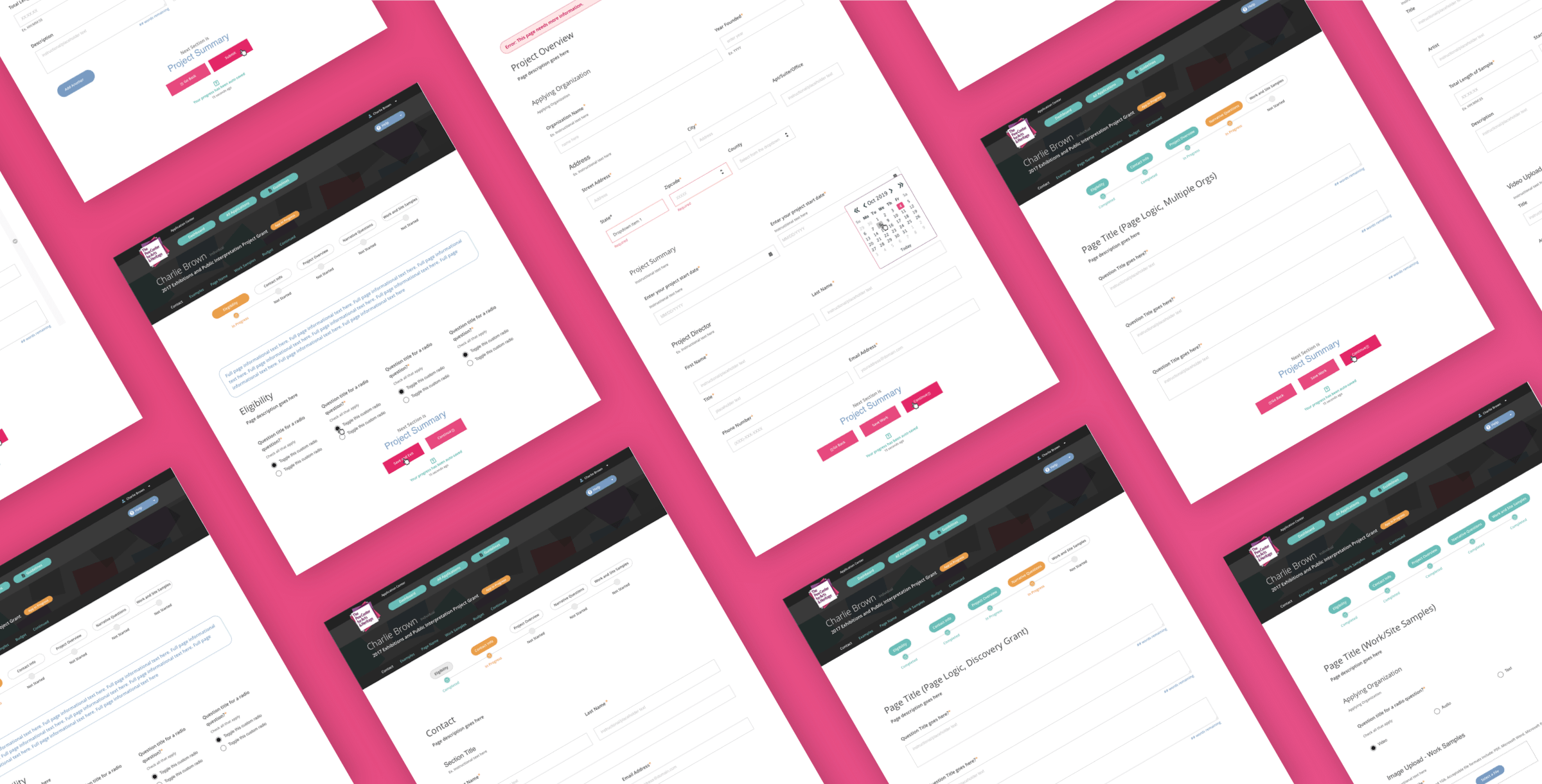 Pew Center banner image - ui diagonal spread pink Hero