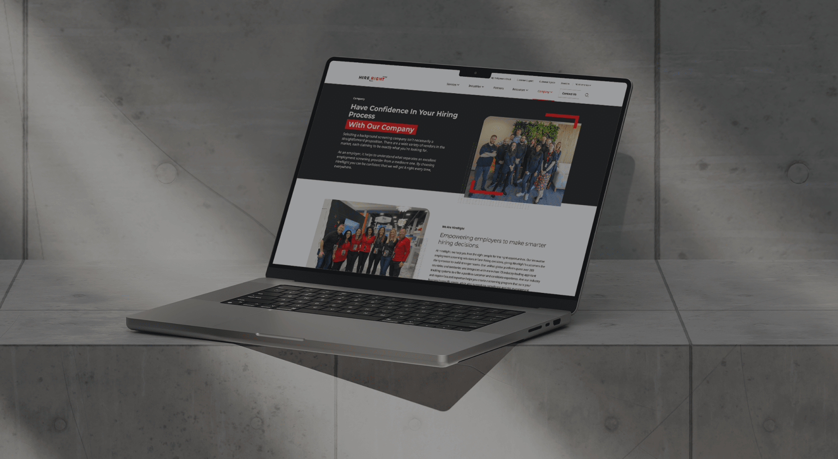 HireRight hero image lifestyle laptop mockup