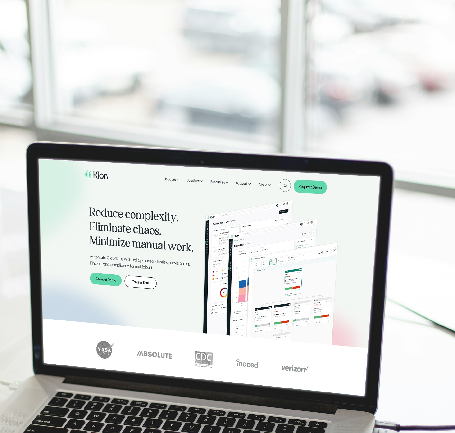 Kion hero image - mackbook lifestyle mockup