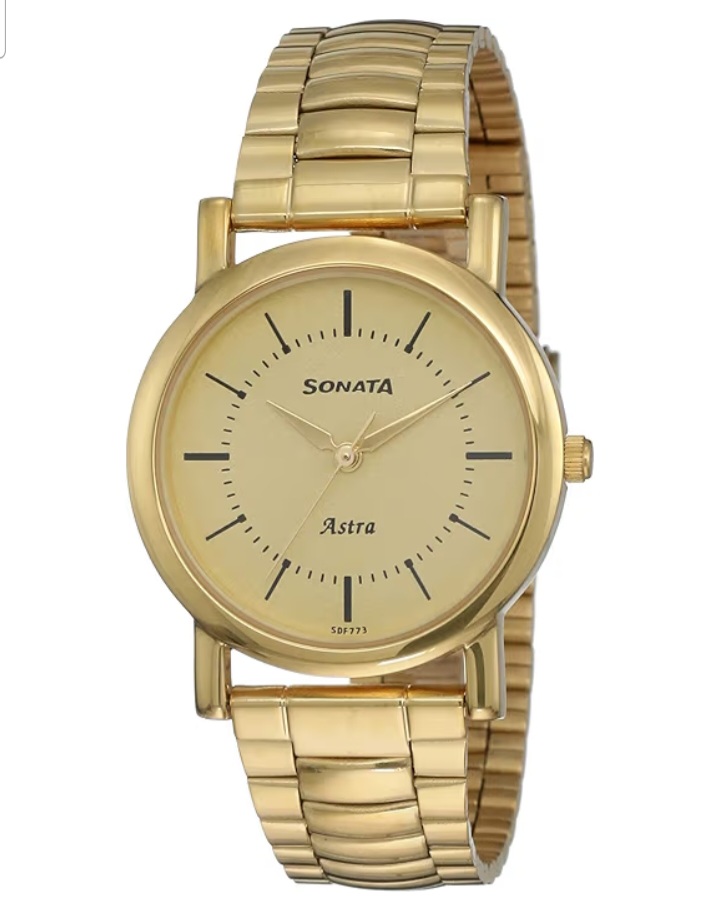 Golden Analogue Watch