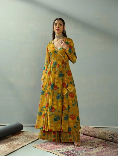 Women Georgette Kurta Pant Set