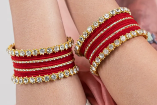 red and gold bangles