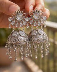 afgani oxidised earrings