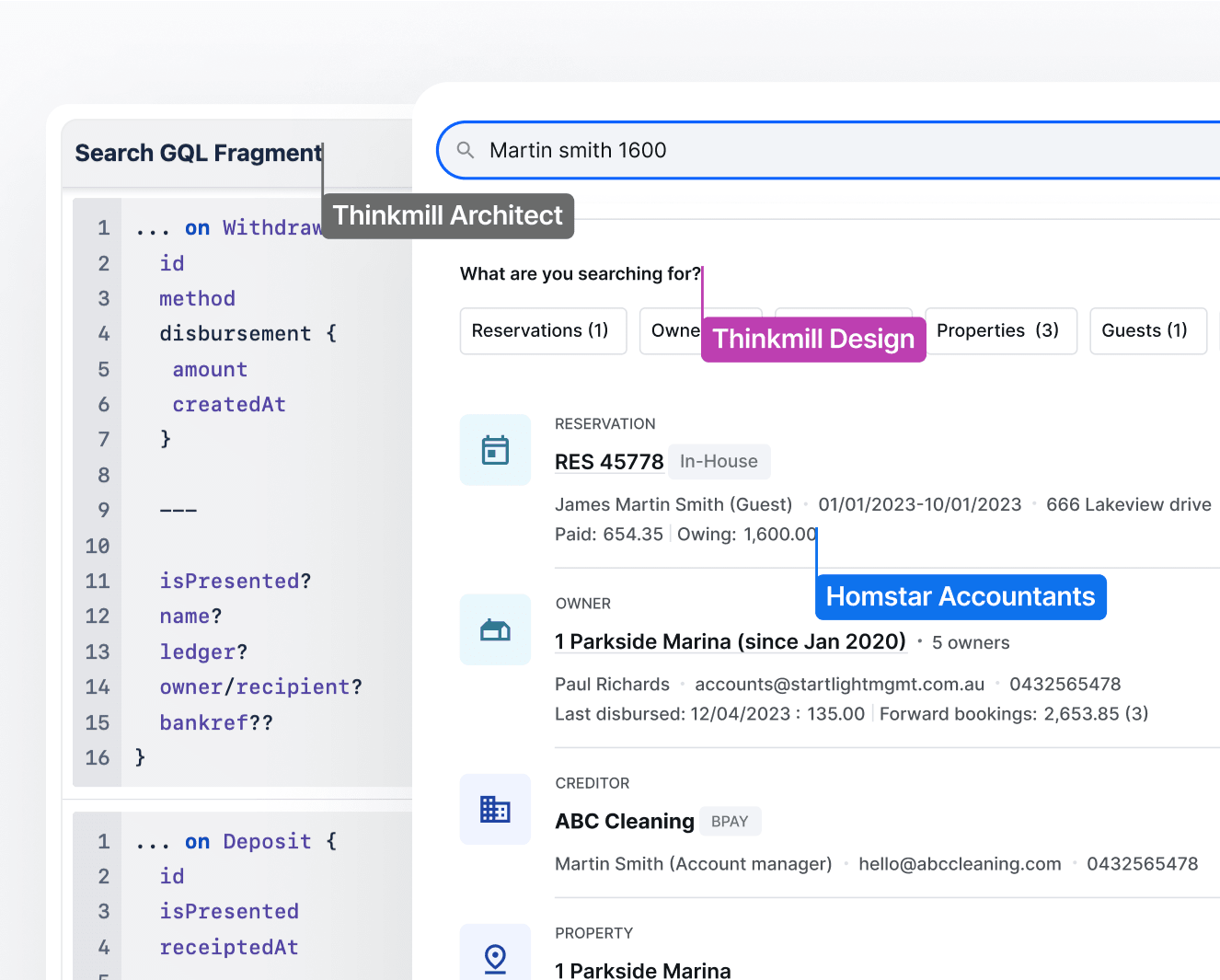 a screenshot of a web page with a table showing receipting and reconciliation items