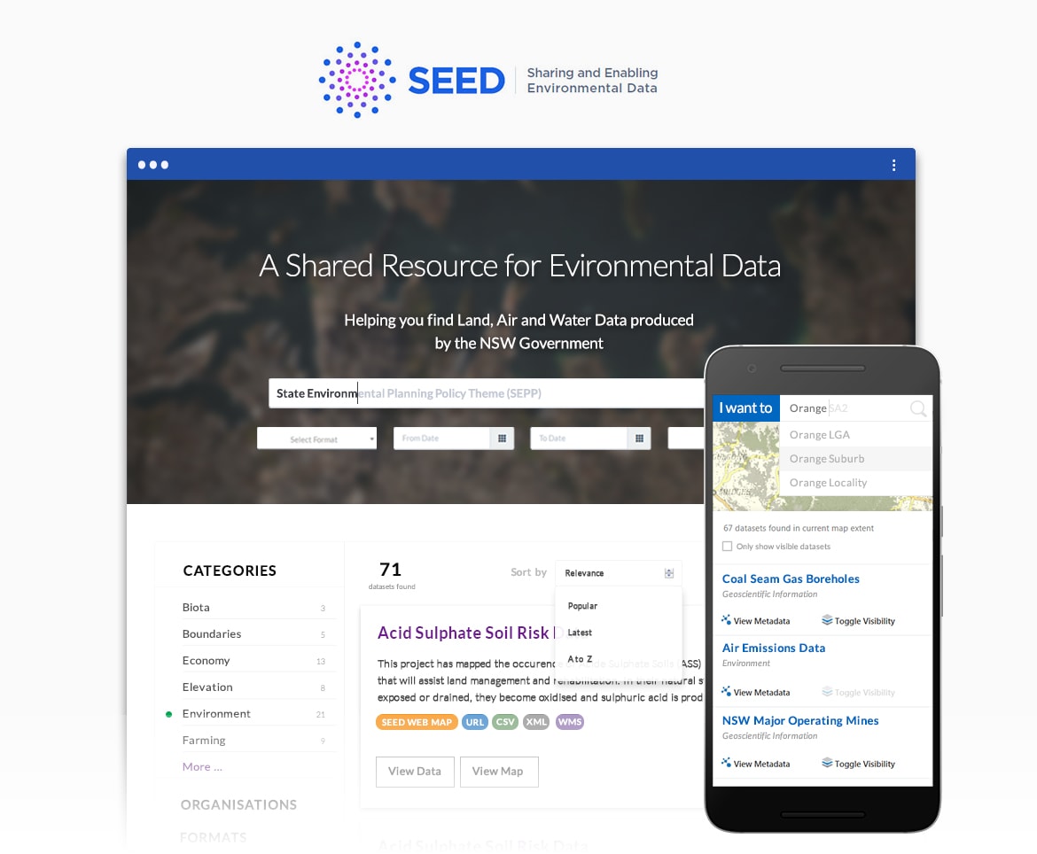 a cell phone and a tablet on a white background with a blue border and the words seed on it
