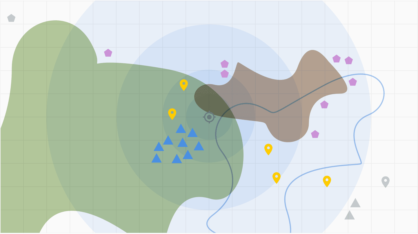 a diagram showing location features in real life
