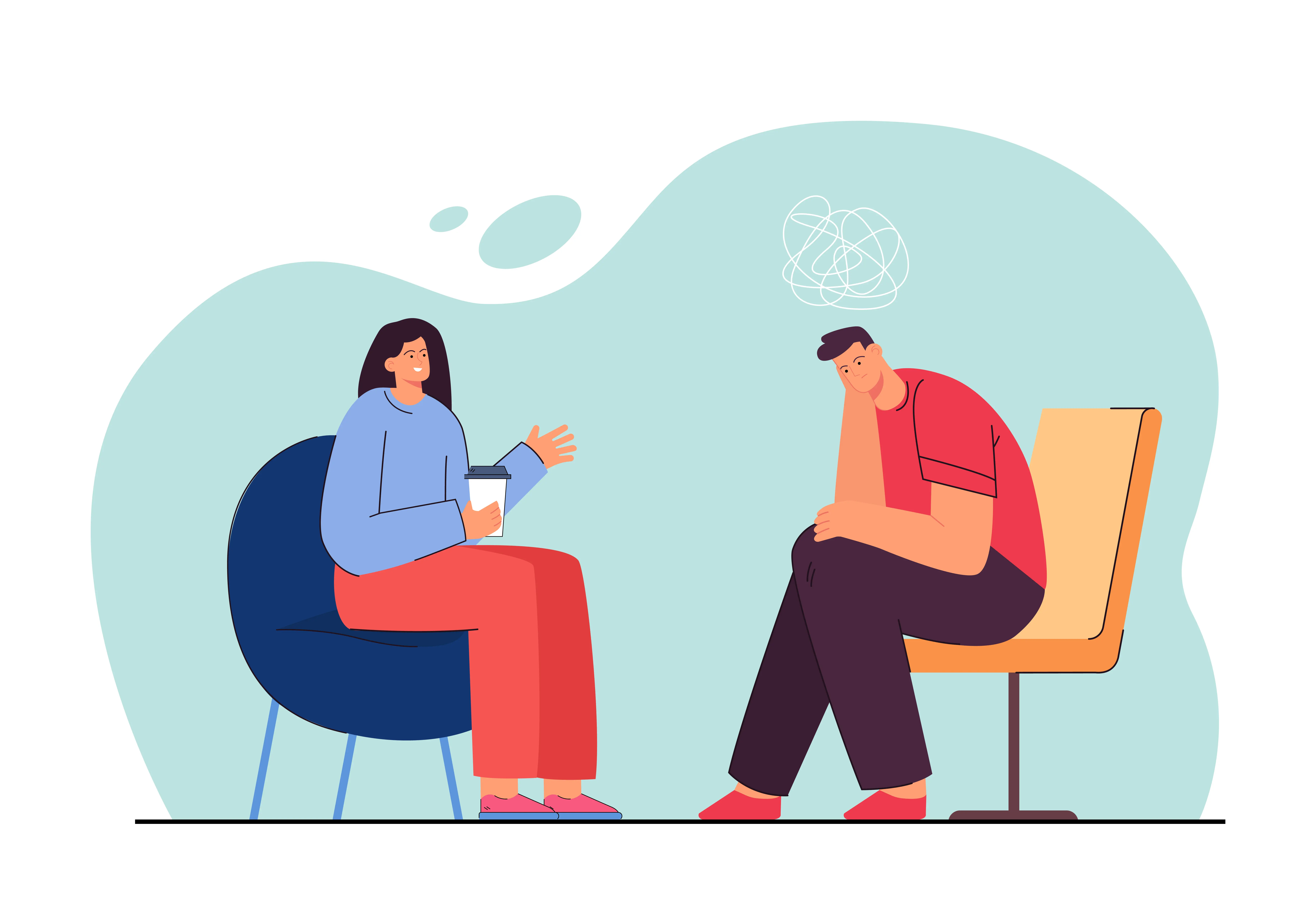 Mental health counsellor providing professional guidance to a client
