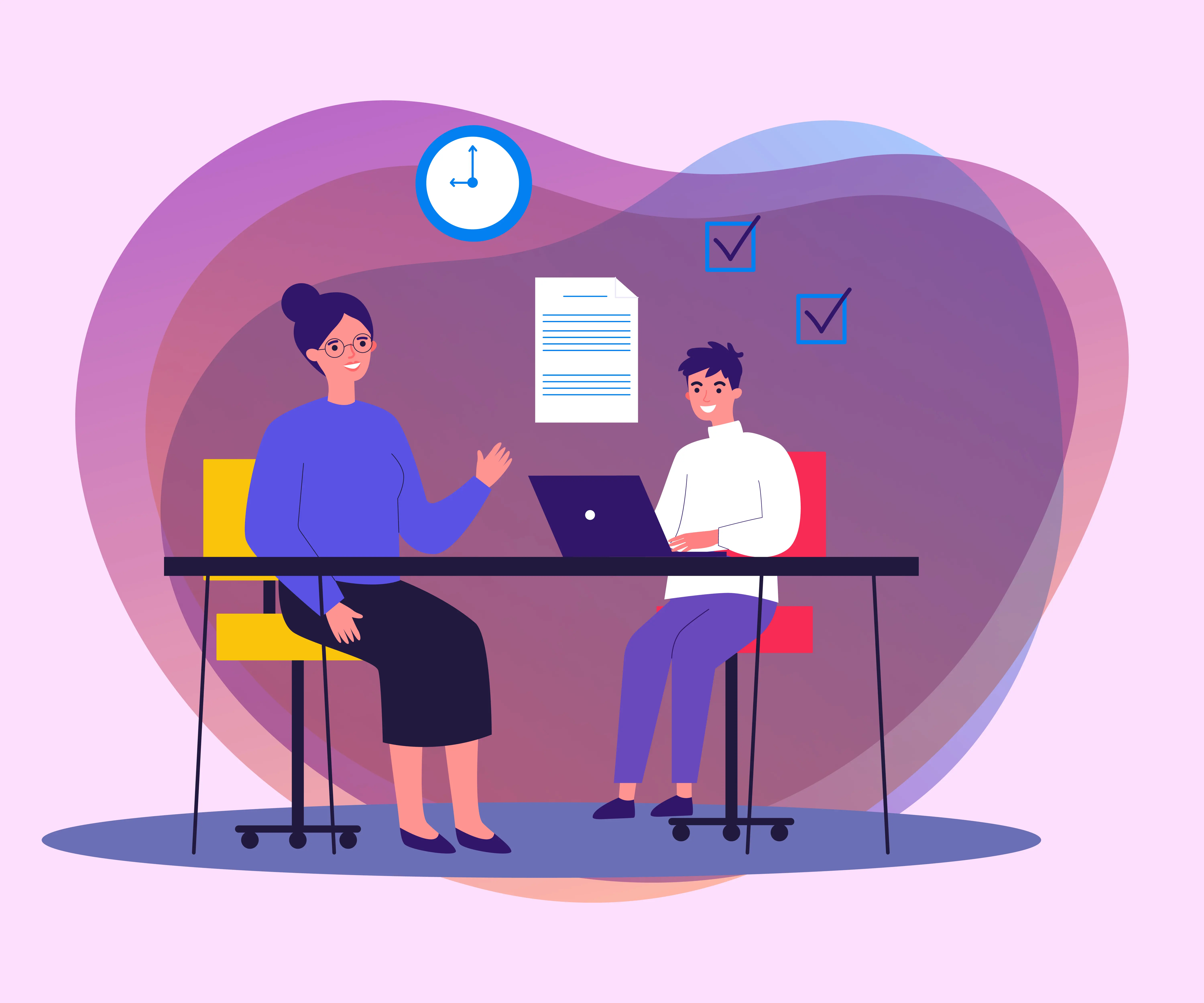 Career counsellor conducting an aptitude assessment