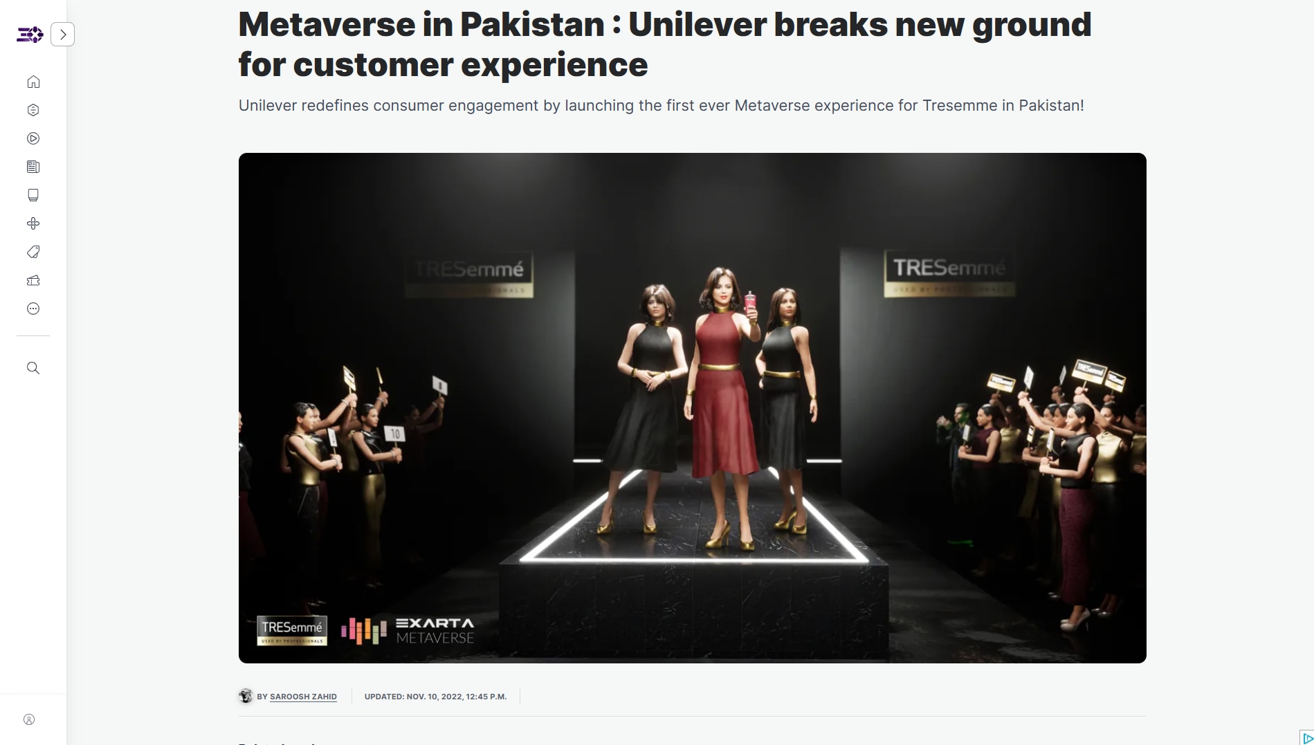 Press release showing article by IGN Pakistan