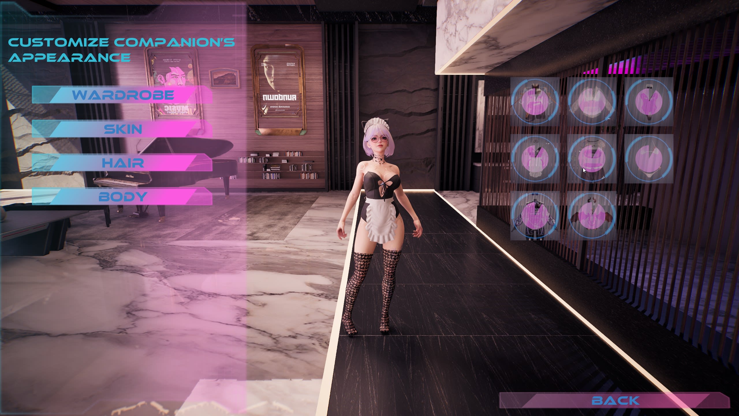 Screenshot of the anime game's gameplay