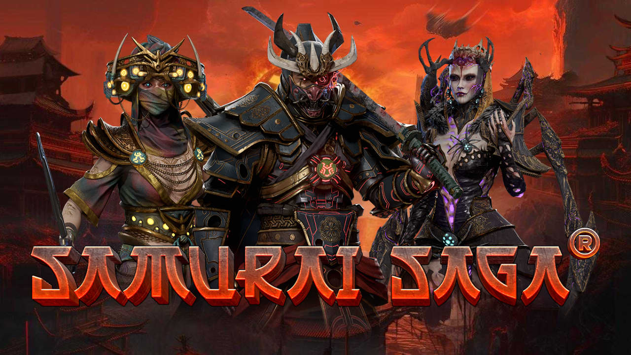 A thumbnail image showing a samurai on the left, an onna-bugeisha on the right and a cyborg samurai in the middle with the logo at the bottom.