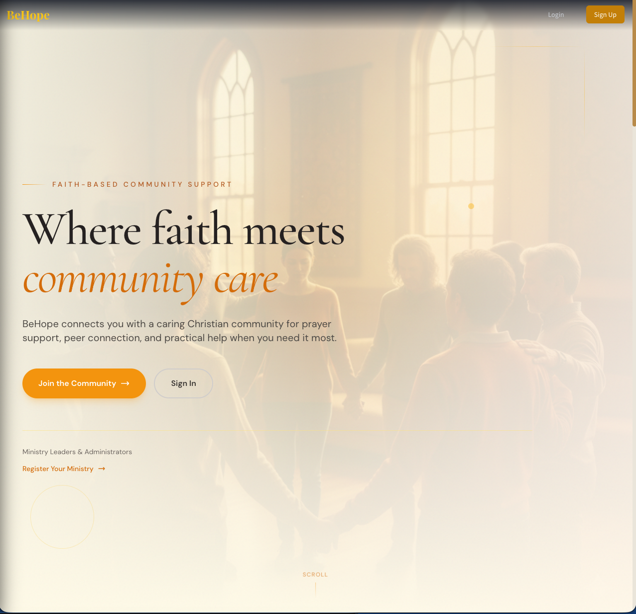 Ministry admin dashboard