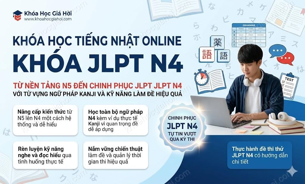 Khóa Học Tiếng Nhật Online - Khóa JLPT N4