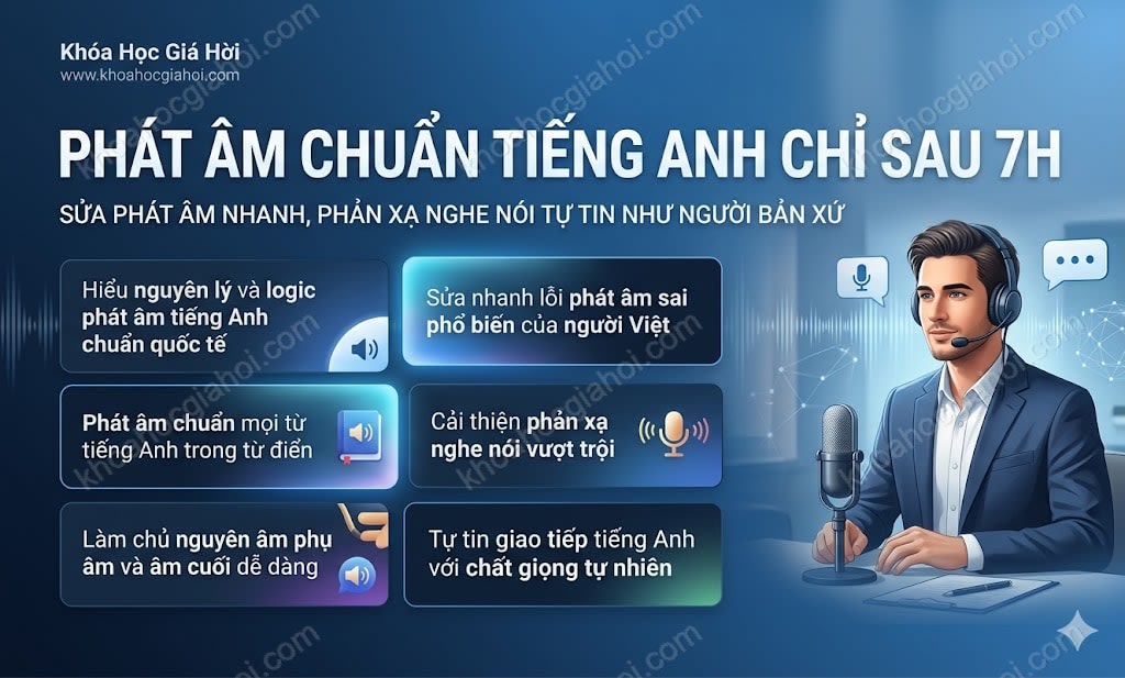 Khóa Học Phát Âm Chuẩn Tiếng Anh Chỉ Sau 7h