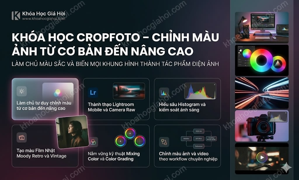 Khóa Học Cropfoto – Chỉnh Màu Ảnh Từ Cơ Bản Đến Nâng Cao