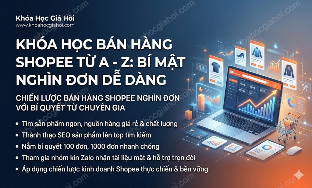 Khóa Học Bán Hàng Shopee Từ A - Z: Bí Mật Nghìn Đơn Dễ Dàng