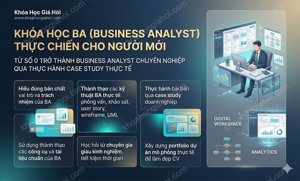Khóa Học BA (Business Analyst) Thực Chiến Cho Người Mới