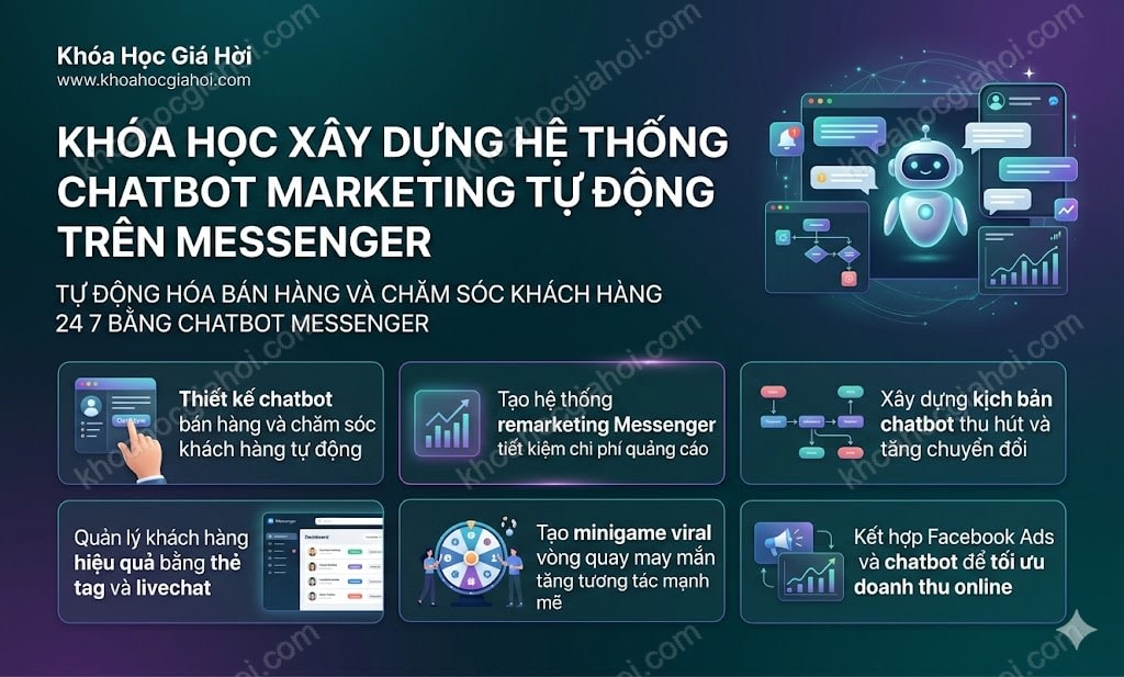 Khóa Học Xây Dựng Hệ Thống Chatbot Marketing Tự Động Trên Messenger