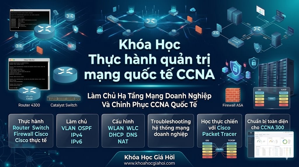 Khóa Học Thực hành quản trị mạng quốc tế CCNA