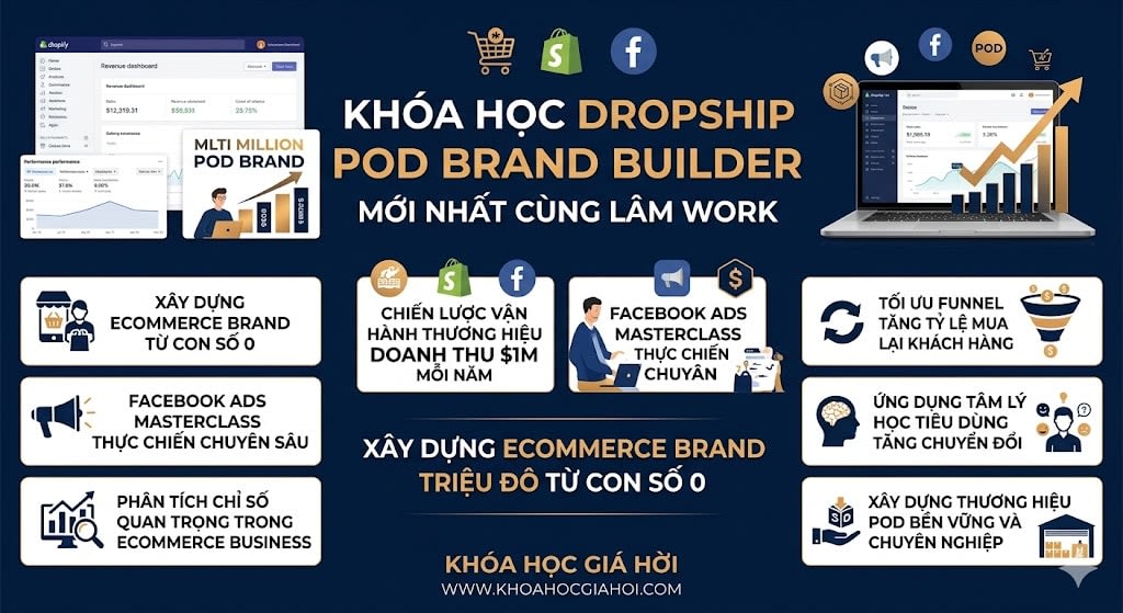 Share Khóa Học Dropship Pod Brand Builder Mới Nhất Cùng Lâm Work