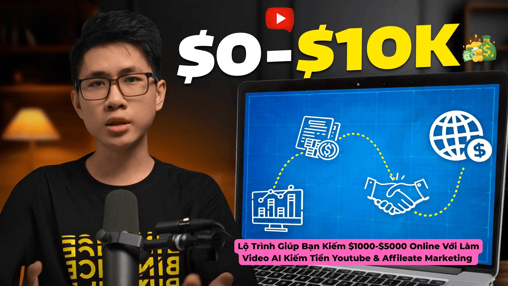 Lộ Trình Giúp Bạn Kiếm $1000-$5000 Online Với Làm Video AI Kiếm Tiền Youtube & Affileate Marketing