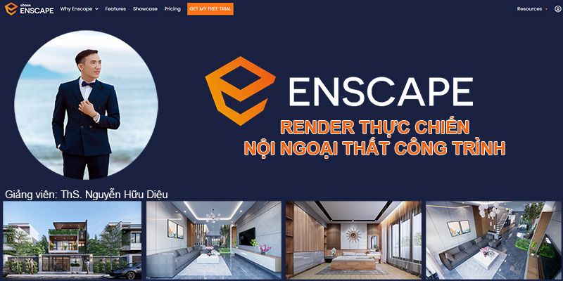 Khóa Học Enscape Render (Thực Chiến Cấp Tốc) Nội Ngoại Thất Công Trình