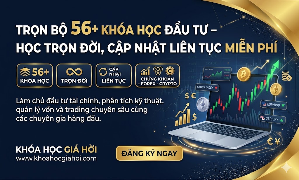 Trọn Bộ 56+ Khóa Học Đầu Tư – Học Trọn Đời, Cập Nhật Liên Tục Miễn Phí