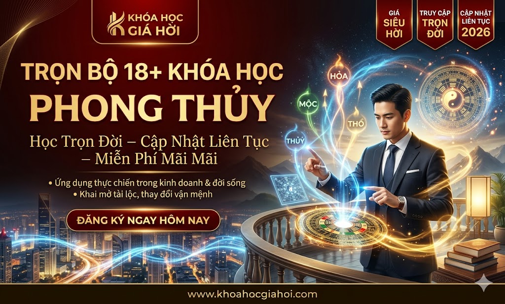 Trọn Bộ 18+ Khóa Học Phong Thủy – Học Trọn Đời, Cập Nhật Liên Tục Miễn Phí