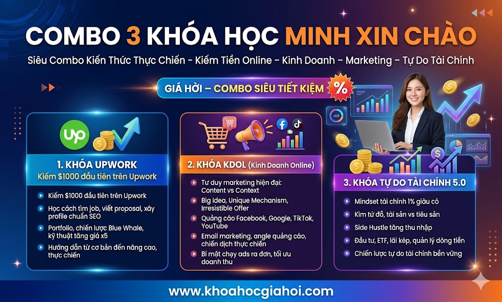 Combo 3 Khóa Học Minh Xin Chào