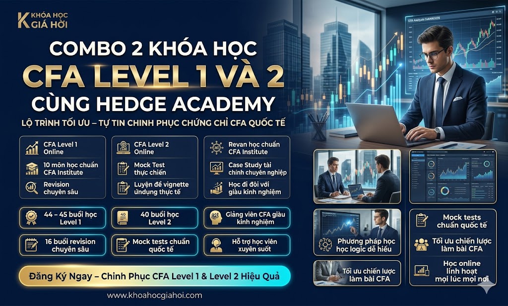 Combo 2 Khóa Học CFA Level 1 Và 2 Cùng Hedge Academy